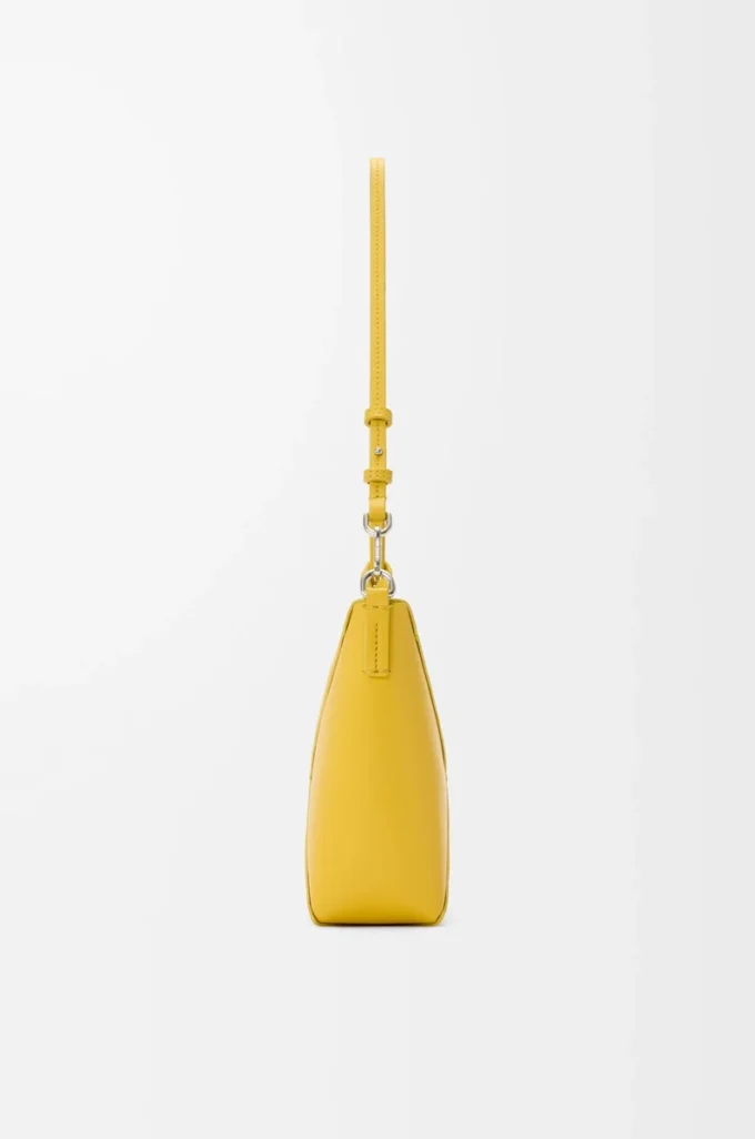 Pochette Puzzle Fold en cuir de veau nappa brillant Dandelion