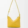 Pochette Puzzle Fold en cuir de veau nappa brillant Dandelion