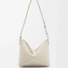 Pochette Puzzle Fold en cuir de veau nappa brillant Sea Salt