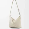 Pochette Puzzle Fold en cuir de veau nappa brillant Sea Salt