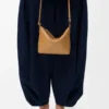 Pochette Puzzle Fold en cuir de veau nappa brillant Warm Desert