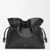 Pochette XL Flamenco en cuir de veau nappa noir