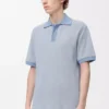 Polo en coton bleu clair