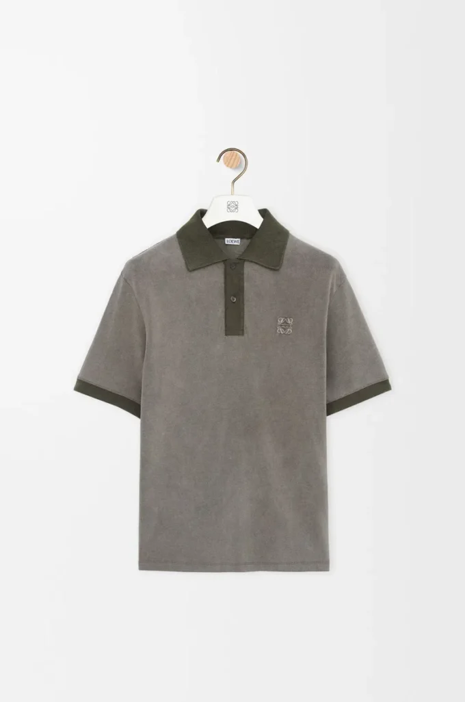 Polo en coton vert kaki
