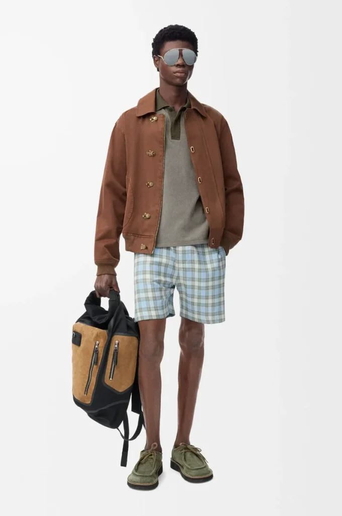 Polo en coton vert kaki