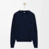 Polo en laine bleu marine/noir