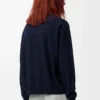 Polo en laine bleu marine/noir