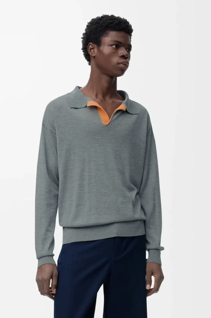 Polo en laine Gris
