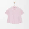 Polo trapèze en coton rose clair