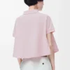 Polo trapèze en coton rose clair