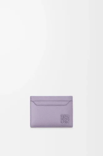 Porte-cartes Anagram en cuir de veau grainé Dirty Mauve
