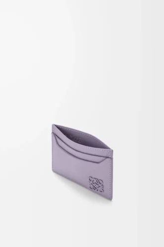 Porte-cartes Anagram en cuir de veau grainé Dirty Mauve