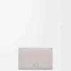 Porte-cartes de visite Anagram en cuir de veau grainé Light Ghost