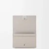 Porte-cartes de visite Anagram en cuir de veau grainé Light Ghost