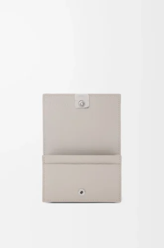 Porte-cartes de visite Anagram en cuir de veau grainé Light Ghost