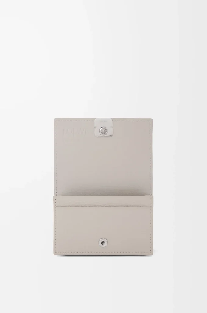 Porte-cartes de visite Anagram en cuir de veau grainé Light Ghost