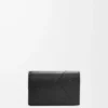Porte-cartes de visite Puzzle en cuir de veau classique noir Porte-cartes de visite Puzzle en cuir de veau classique noir