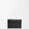 Porte-cartes de visite Puzzle en cuir de veau classique noir Porte-cartes de visite Puzzle en cuir de veau classique noir