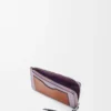 Porte-cartes et monnaie en cuir de veau grainé souple Dirty Mauve/Squirrel Porte-cartes et monnaie en cuir de veau grainé souple Dirty Mauve/Squirrel