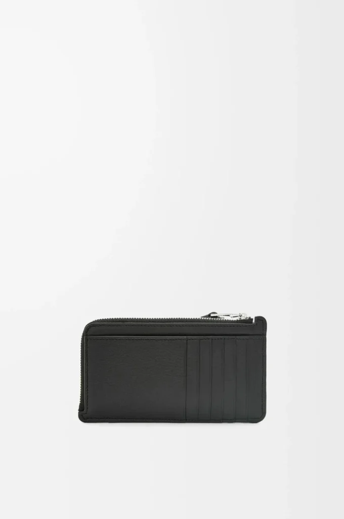 Porte-cartes et monnaie long Puzzle en cuir de veau classique noir Porte-cartes et monnaie long Puzzle en cuir de veau classique noir