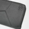 Porte-cartes et monnaie long Puzzle en cuir de veau classique noir Porte-cartes et monnaie long Puzzle en cuir de veau classique noir