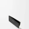 Porte-cartes et monnaie Pebble en cuir de veau grainé Pebble, couleur Black Porte-cartes et monnaie Pebble en cuir de veau grainé Pebble, couleur Black