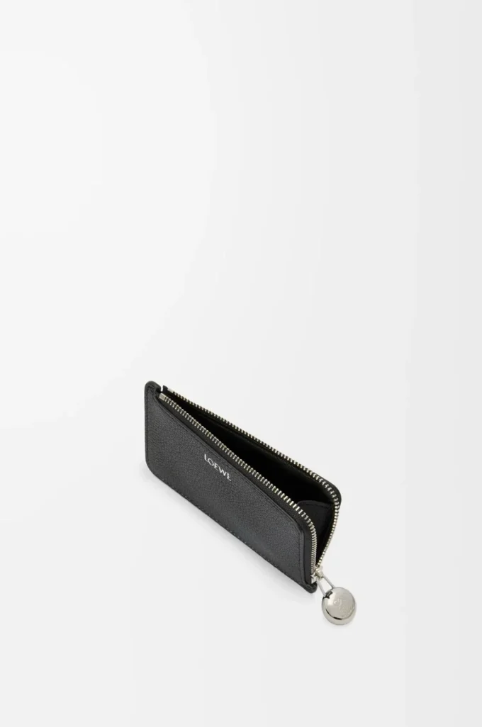 Porte-cartes et monnaie Pebble en cuir de veau grainé Pebble, couleur Black Porte-cartes et monnaie Pebble en cuir de veau grainé Pebble, couleur Black