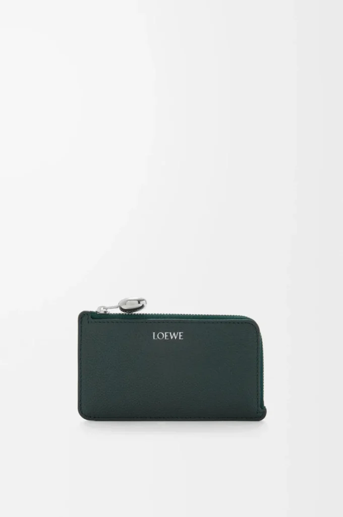 Porte-cartes et monnaie Pebble en cuir de veau grainé Pebble Sherwood Porte-cartes et monnaie Pebble en cuir de veau grainé Pebble Sherwood