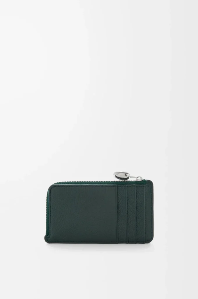 Porte-cartes et monnaie Pebble en cuir de veau grainé Pebble Sherwood Porte-cartes et monnaie Pebble en cuir de veau grainé Pebble Sherwood