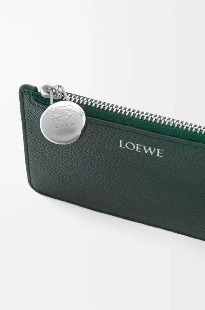 Porte-cartes et monnaie Pebble en cuir de veau grainé Pebble Sherwood Porte-cartes et monnaie Pebble en cuir de veau grainé Pebble Sherwood