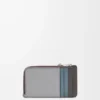 Porte-cartes et monnaie Puzzle en cuir de veau classique gris asphalte/bleu tempête Porte-cartes et monnaie Puzzle en cuir de veau classique gris asphalte/bleu tempête