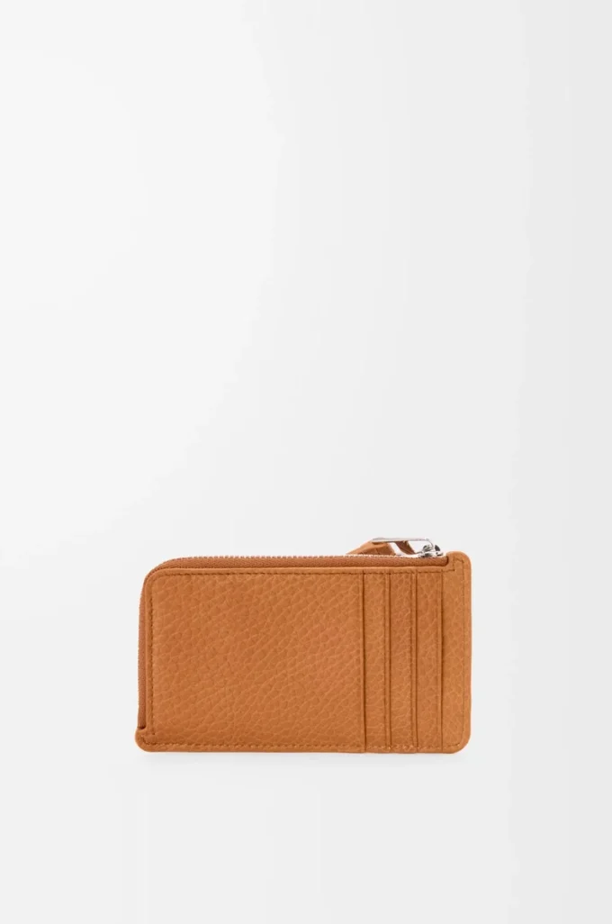 Porte-cartes et monnaie Puzzle en cuir de veau grainé souple, couleur Light Canyon Brown Porte-cartes et monnaie Puzzle en cuir de veau grainé souple, couleur Light Canyon Brown