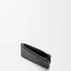 Porte-cartes et monnaie Puzzle en cuir de veau grainé souple Noir Porte-cartes et monnaie Puzzle en cuir de veau grainé souple Noir