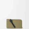 Porte-cartes et porte-monnaie Knot en cuir de veau nappa brillant Eucalyptus/Deep Navy Porte-cartes et porte-monnaie Knot en cuir de veau nappa brillant Eucalyptus/Deep Navy
