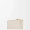 Porte-cartes et porte-monnaie Knot en cuir de veau nappa brillant Light Oat Porte-cartes et porte-monnaie Knot en cuir de veau nappa brillant Light Oat
