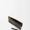 Porte-cartes et porte-monnaie Puzzle en cuir de veau classique Olive/Marron foncé Porte-cartes et porte-monnaie Puzzle en cuir de veau classique Olive/Marron foncé