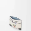 Porte-cartes Futurist Cat en cuir de veau classique blanc cassé Porte-cartes Futurist Cat en cuir de veau classique blanc cassé