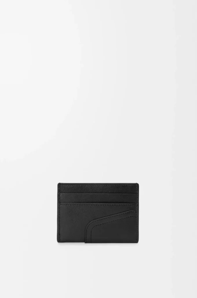 Porte-cartes Panta en cuir de veau brillant Noir Porte-cartes Panta en cuir de veau brillant Noir