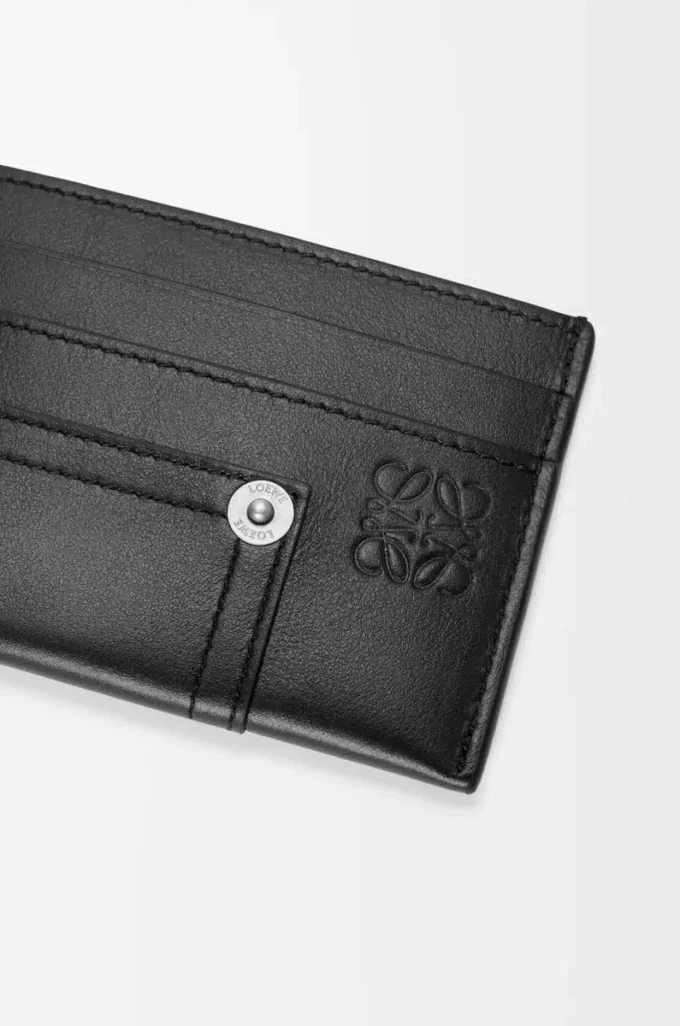 Porte-cartes Panta en cuir de veau brillant Noir Porte-cartes Panta en cuir de veau brillant Noir