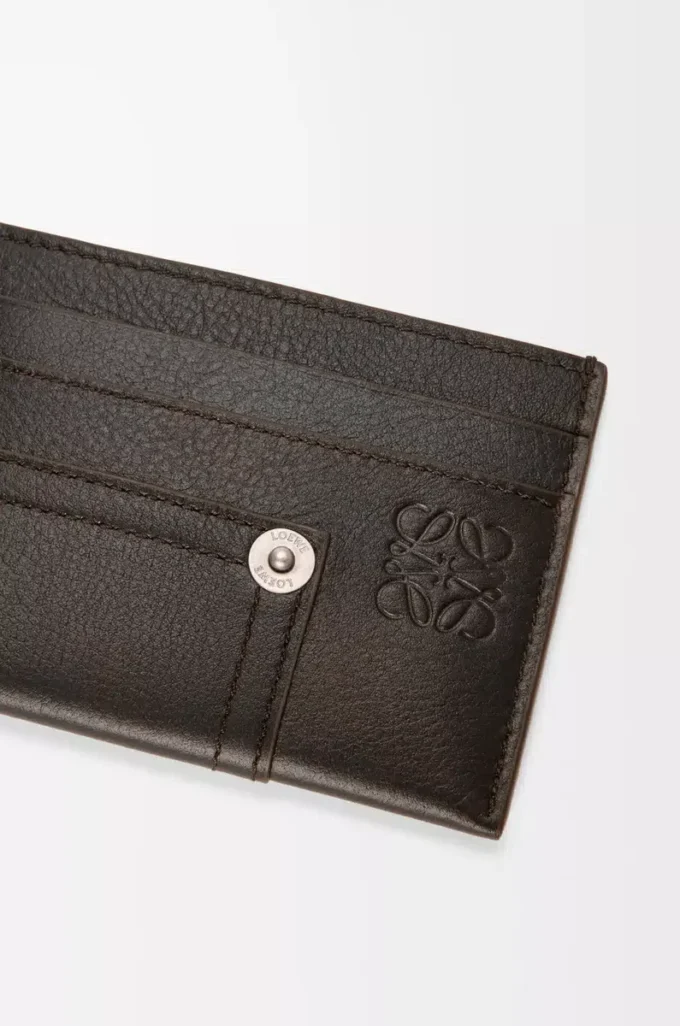 Porte-cartes Panta en cuir de veau brillant Vintage Brown Porte-cartes Panta en cuir de veau brillant Vintage Brown