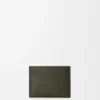 Porte-cartes Puzzle en cuir de veau classique Dark Khaki Porte-cartes Puzzle en cuir de veau classique Dark Khaki