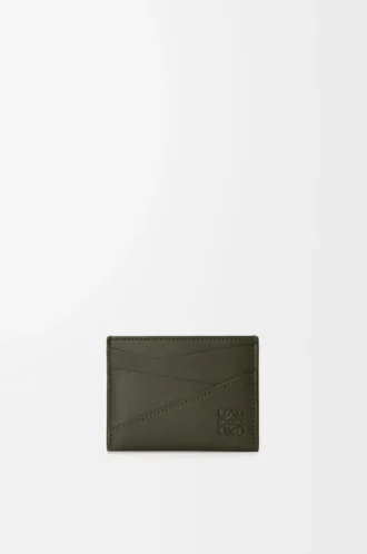 Porte-cartes Puzzle en cuir de veau classique Dark Khaki Porte-cartes Puzzle en cuir de veau classique Dark Khaki