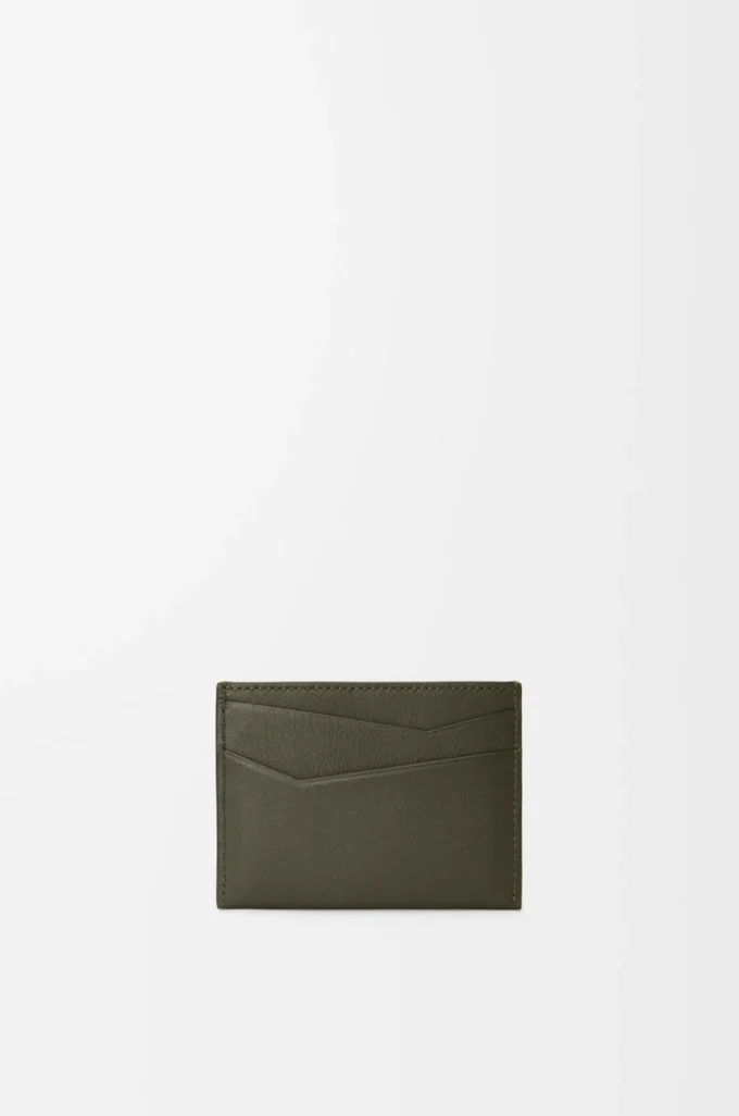 Porte-cartes Puzzle en cuir de veau classique Dark Khaki Porte-cartes Puzzle en cuir de veau classique Dark Khaki