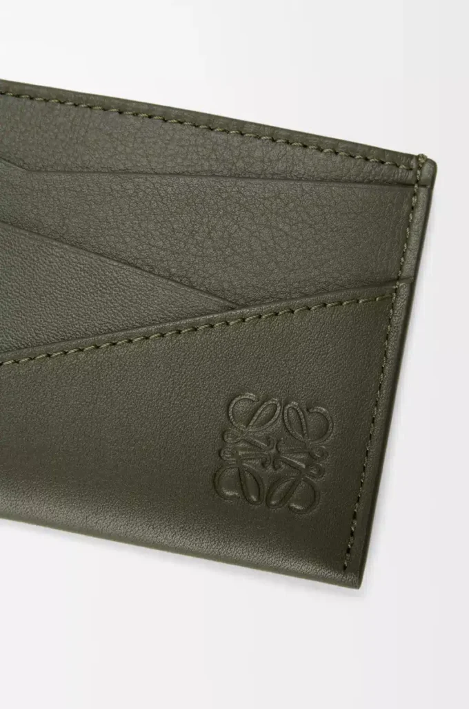 Porte-cartes Puzzle en cuir de veau classique Dark Khaki Porte-cartes Puzzle en cuir de veau classique Dark Khaki