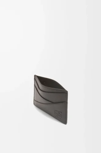 Porte-cartes Puzzle en cuir de veau classique gris foncé