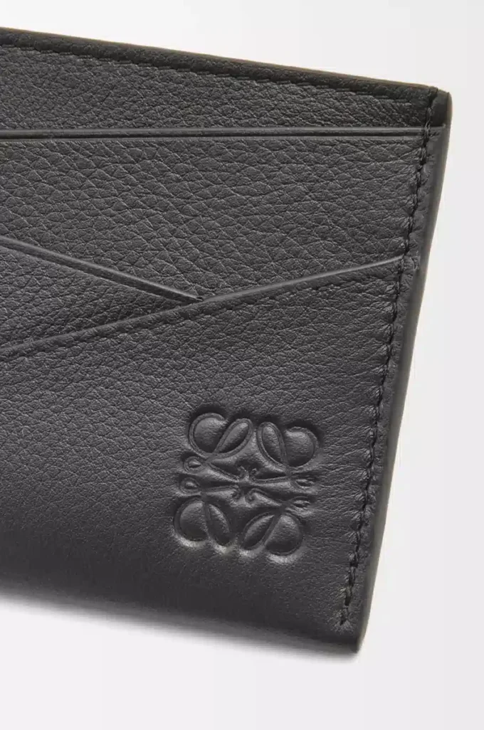 Porte-cartes Puzzle en cuir de veau classique noir Porte-cartes Puzzle en cuir de veau classique noir