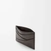 Porte-cartes Puzzle en cuir de veau grainé souple Gris foncé Porte-cartes Puzzle en cuir de veau grainé souple Gris foncé