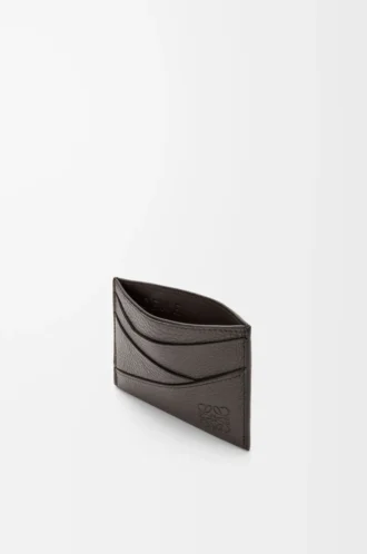 Porte-cartes Puzzle en cuir de veau grainé souple Gris foncé Porte-cartes Puzzle en cuir de veau grainé souple Gris foncé