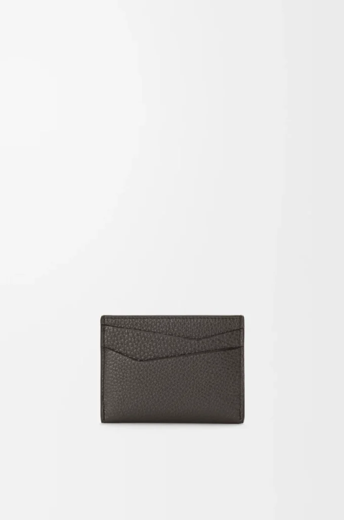Porte-cartes Puzzle en cuir de veau grainé souple Gris foncé Porte-cartes Puzzle en cuir de veau grainé souple Gris foncé