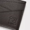 Porte-cartes Puzzle en cuir de veau grainé souple Gris foncé Porte-cartes Puzzle en cuir de veau grainé souple Gris foncé